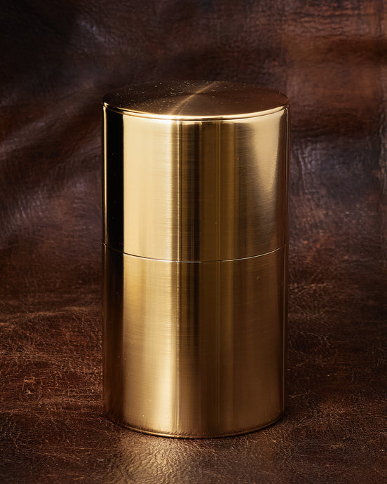 Kaikado Tea Caddy Brass Long 200g