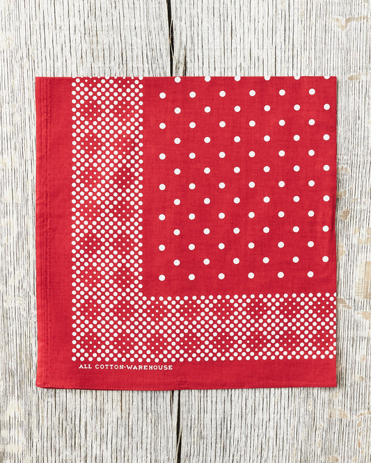Warehouse & Co Lot 5228 Selvedge Bandana Mosaic Pattern Red