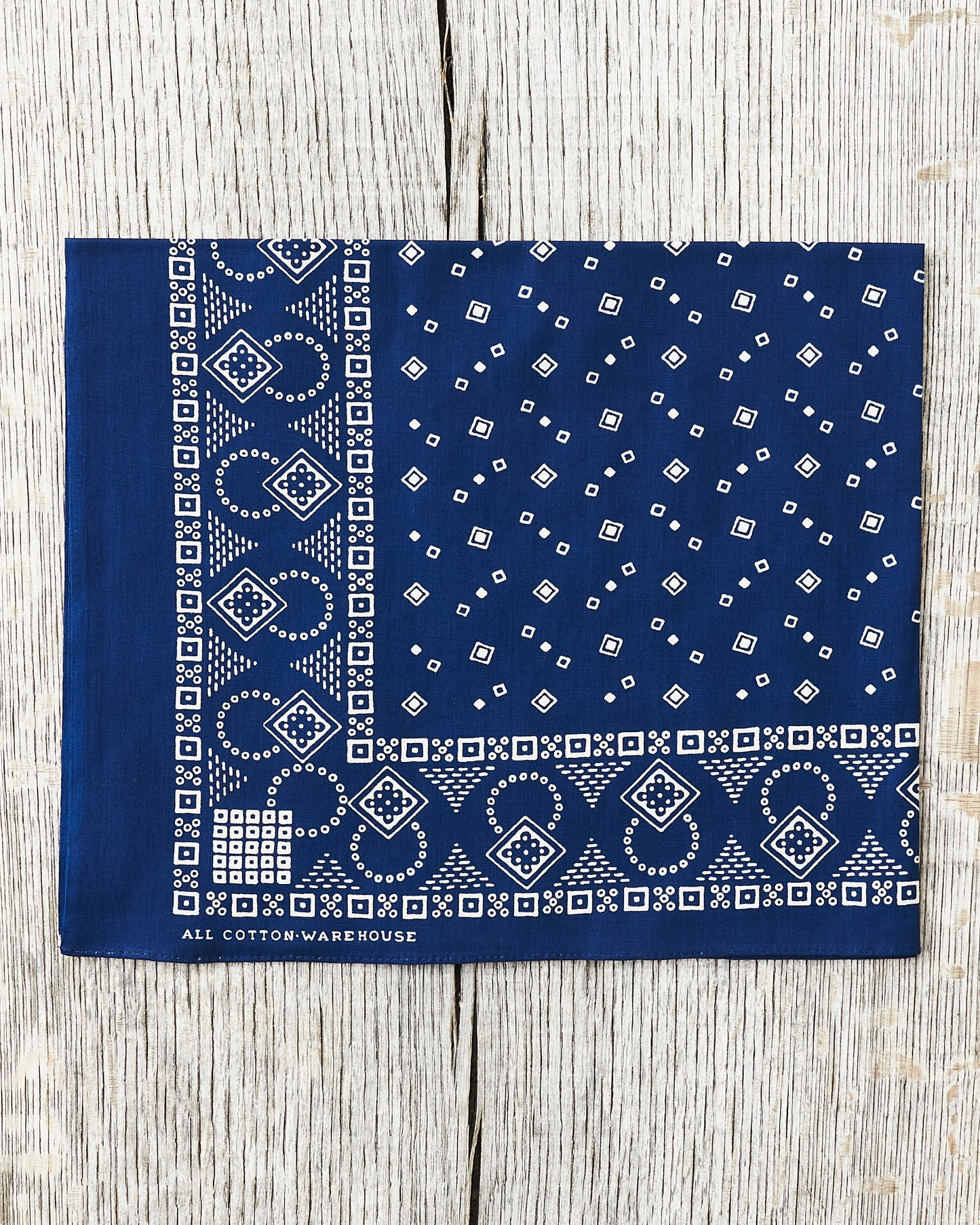 Warehouse & Co Lot 5227 Selvedge Indigo Bandana D Square Pattern