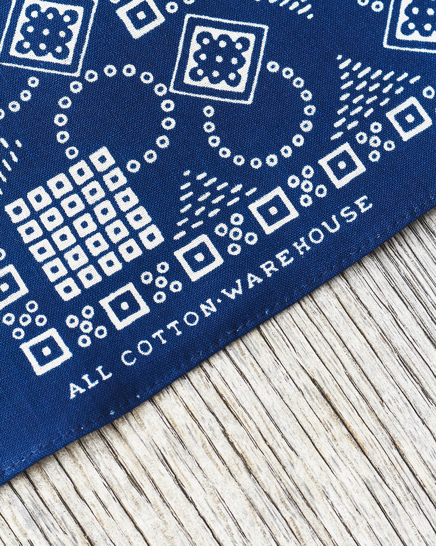 Warehouse & Co Lot 5227 Selvedge Indigo Bandana D Square Pattern