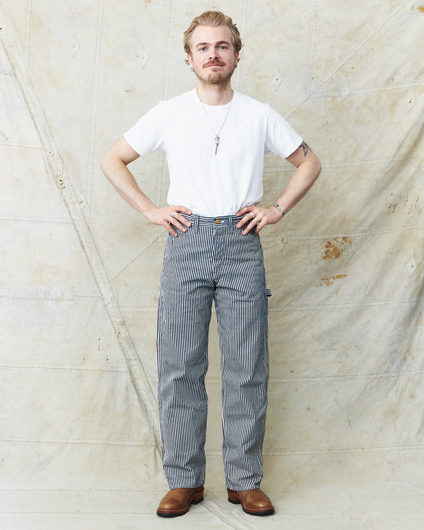 パンツ Freewheelers Hickory Stripe Work Pants パンツ Freewheelers Hickory Stripe Work Pants Freewheelers Hickory