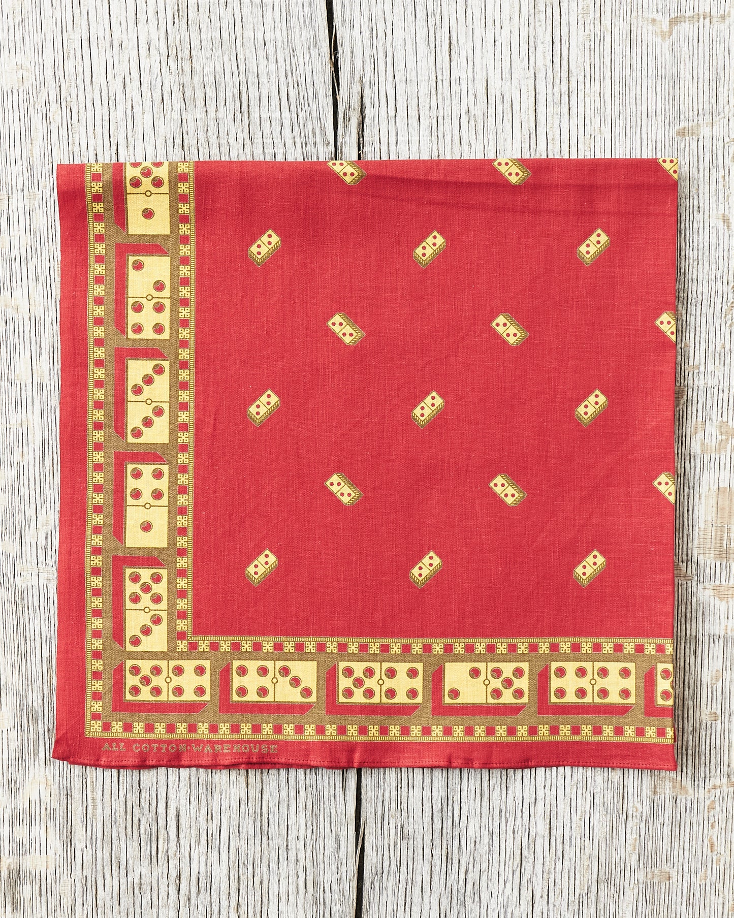 Warehouse & Co Lot 5241 Selvedge Bandana Domino Pattern Red