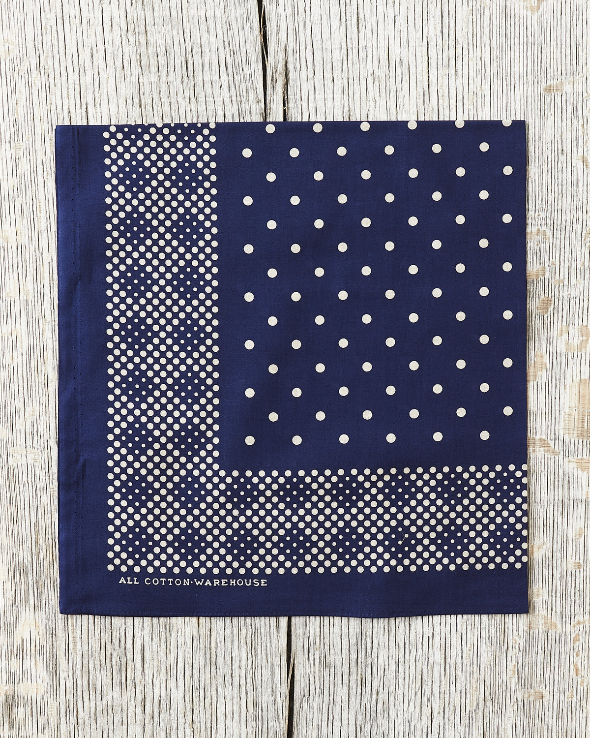 Warehouse & Co Lot 5228 Selvedge Bandana Mosaic Pattern Navy