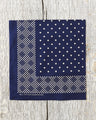 Warehouse & Co Lot 5228 Selvedge Bandana Mosaic Pattern Navy