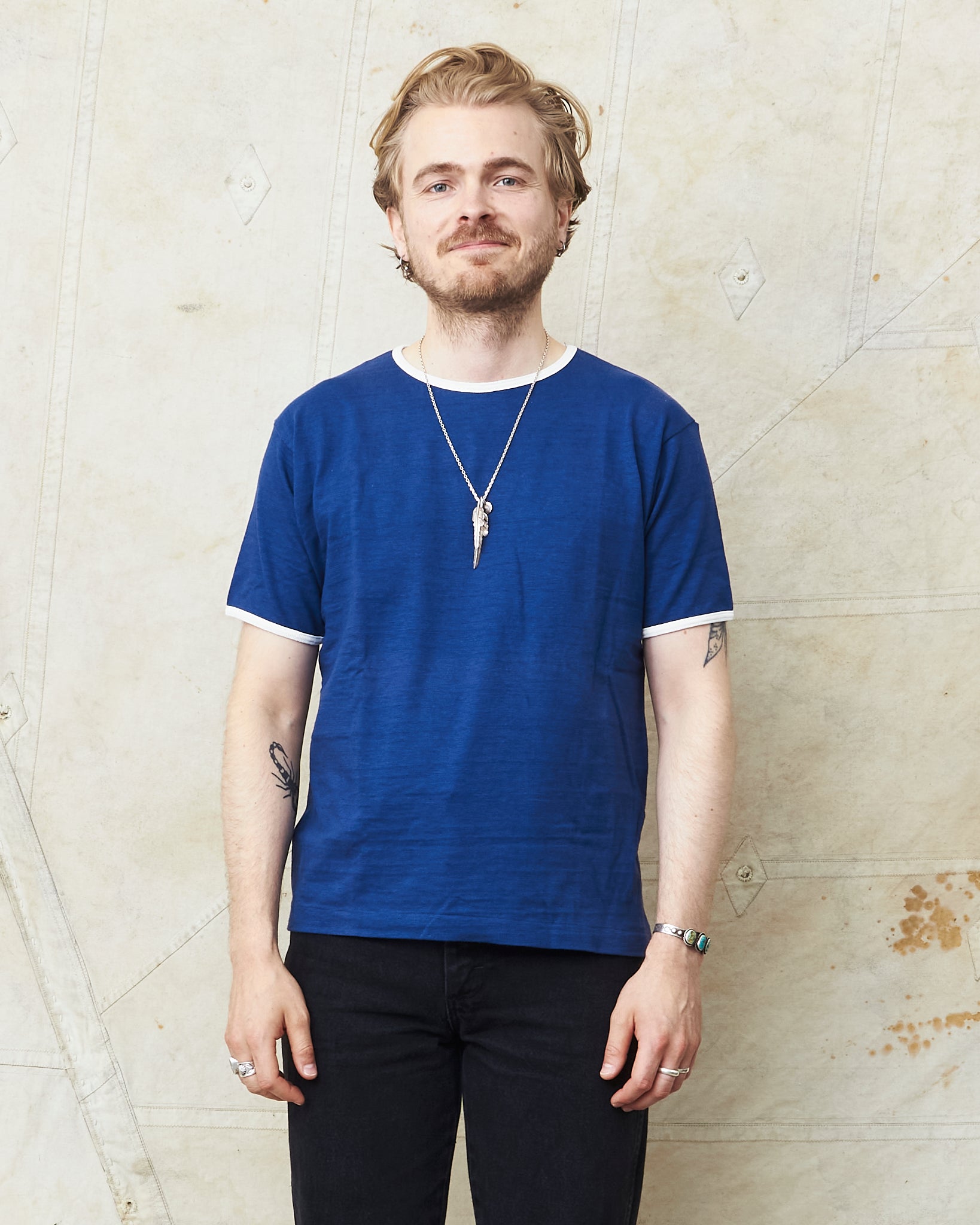 Warehouse & Co Lot. 4059 Ringer T-shirt Navy / Cream – Second Sunrise