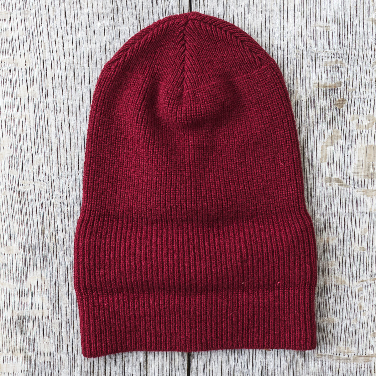 Indigofera Radec Rib Knit Wool Cap Ruby
