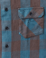 Indigofera Norris Flannel Shirt Petrol / Brown
