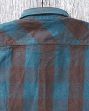 Indigofera Norris Flannel Shirt Petrol / Brown