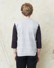 Warehouse & Co Three-Quarter Sleeve Baseball Shirt Grey/Sumikuro (Black)