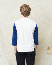 Warehouse & Co Three-Quarter Sleeve Baseball Shirt Cream/Navy