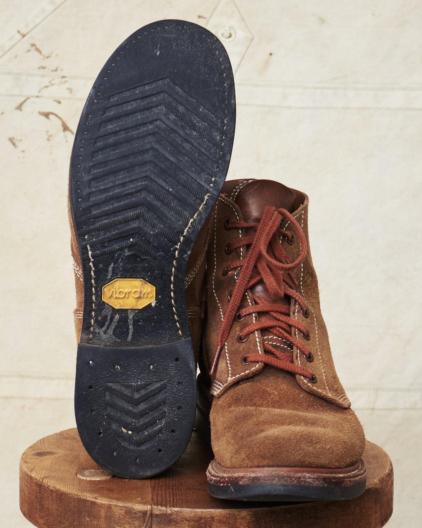 Second Hand John Lofgren LK-017 M-43 Service Shoes Horween Leather CXL Natural Size US 9