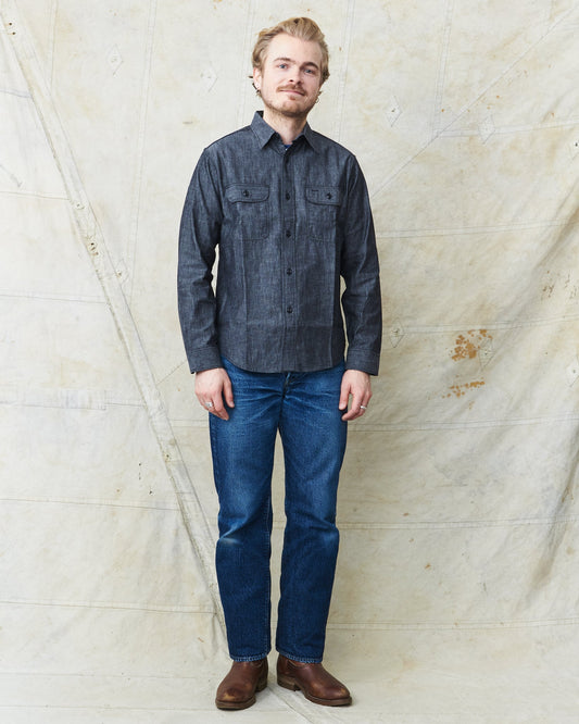 Sugar Cane & Co. Black Chambray Work Shirt SC29159
