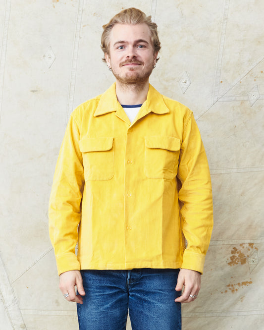 Style Eyes Mid 1950's Style Corduroy Sports Shirt Yellow SE29167