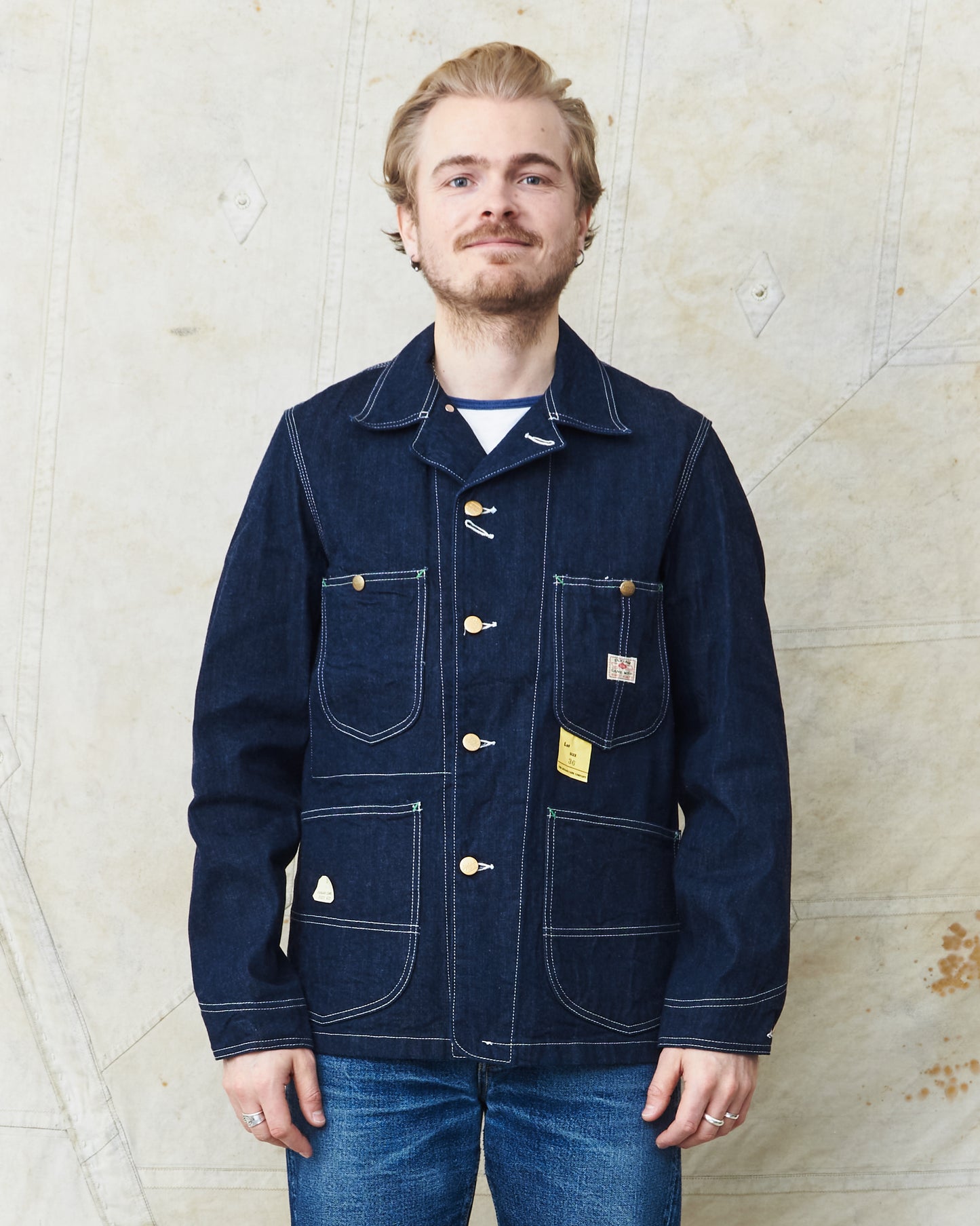Sugar Cane & Co. 11oz. Blue Denim Work Coat SC14371