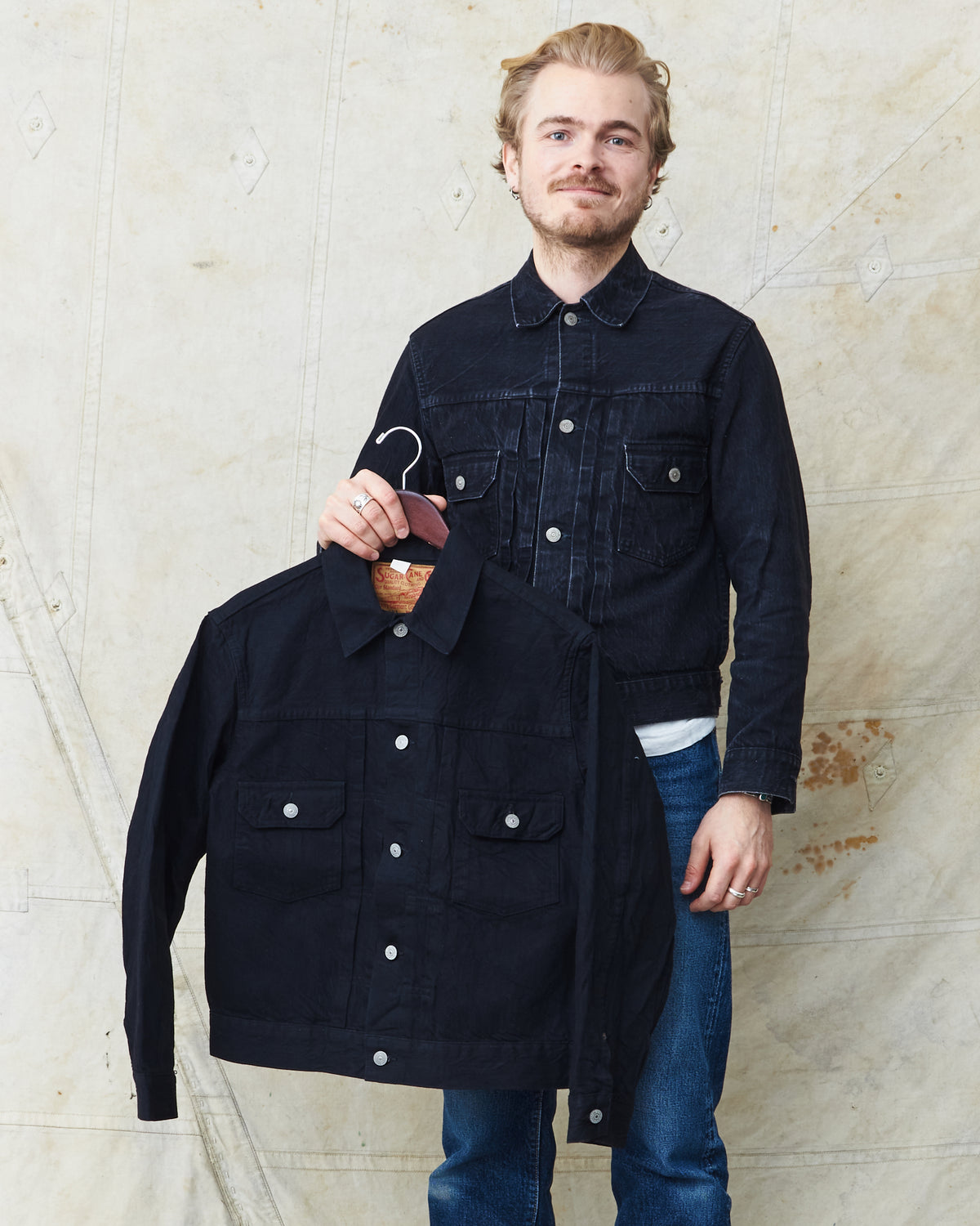 Sugar Cane & Co. 1953 Type 2 Jacket 13 Oz Black Denim SC14601