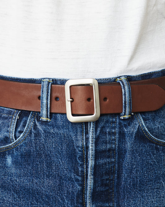 Sugar Cane & Co. Garrison Brown Leather Belt SC02320