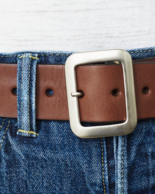 Sugar Cane & Co. Garrison Brown Leather Belt SC02320
