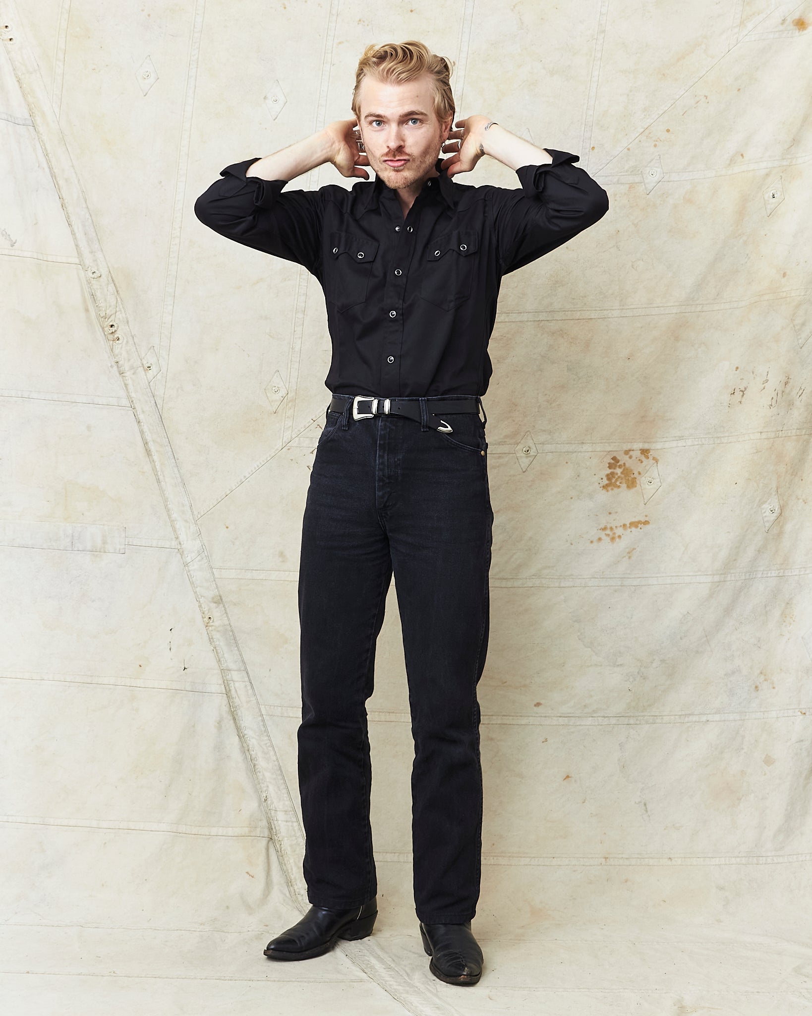 Bryceland's The Cowboy Label Sawtooth Westerner Shirt Black