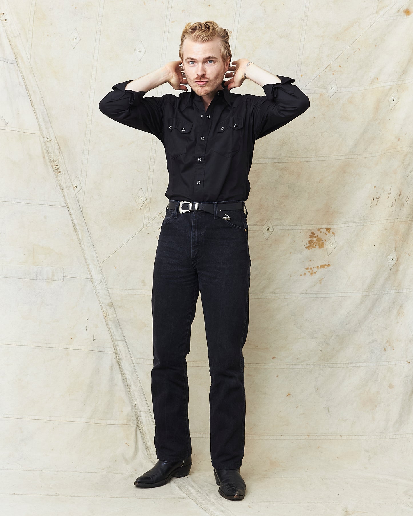 Bryceland's The Cowboy Label Sawtooth Westerner Shirt Black