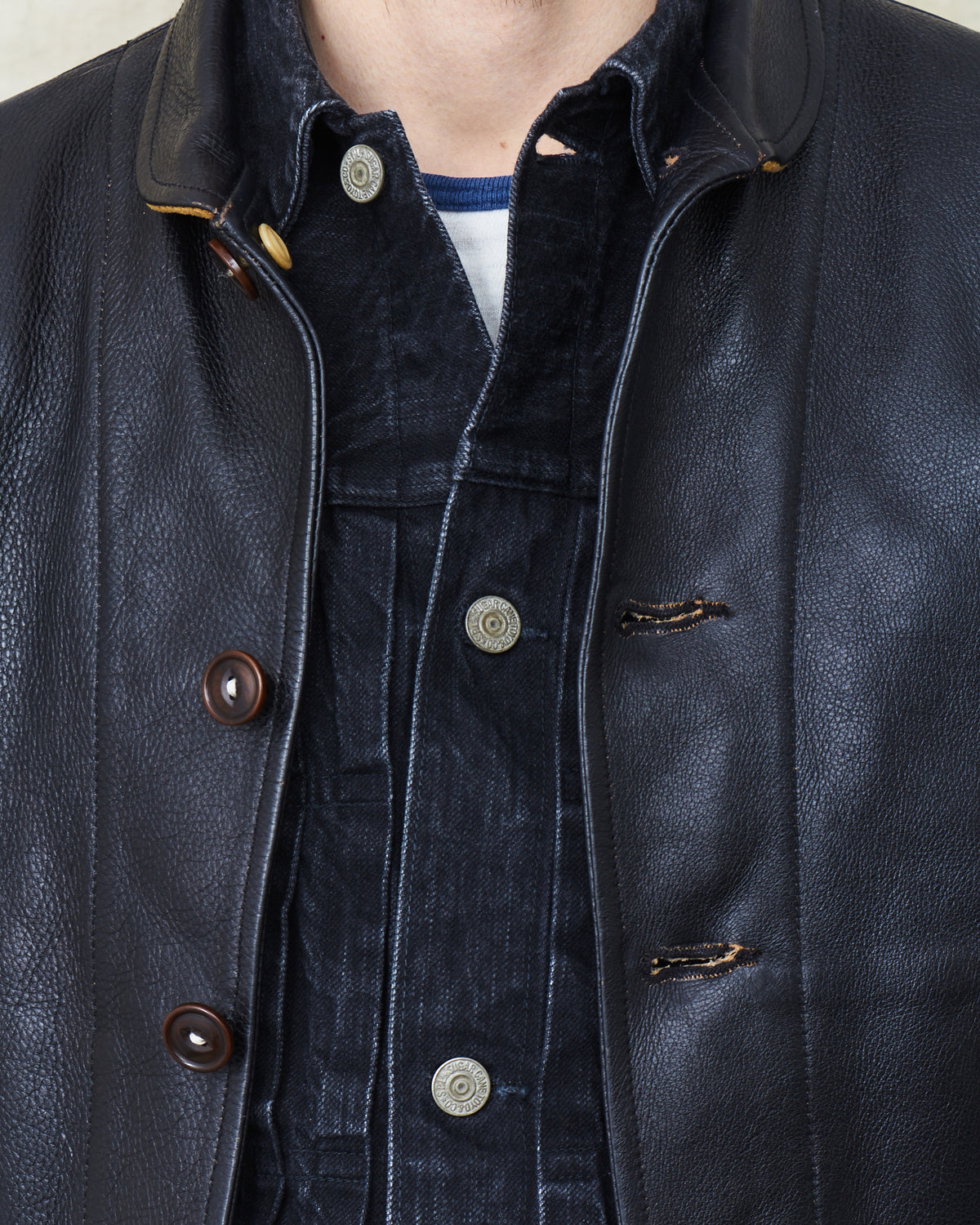 Sugar Cane & Co. 1953 Type 2 Jacket 13 Oz Black Denim SC14601