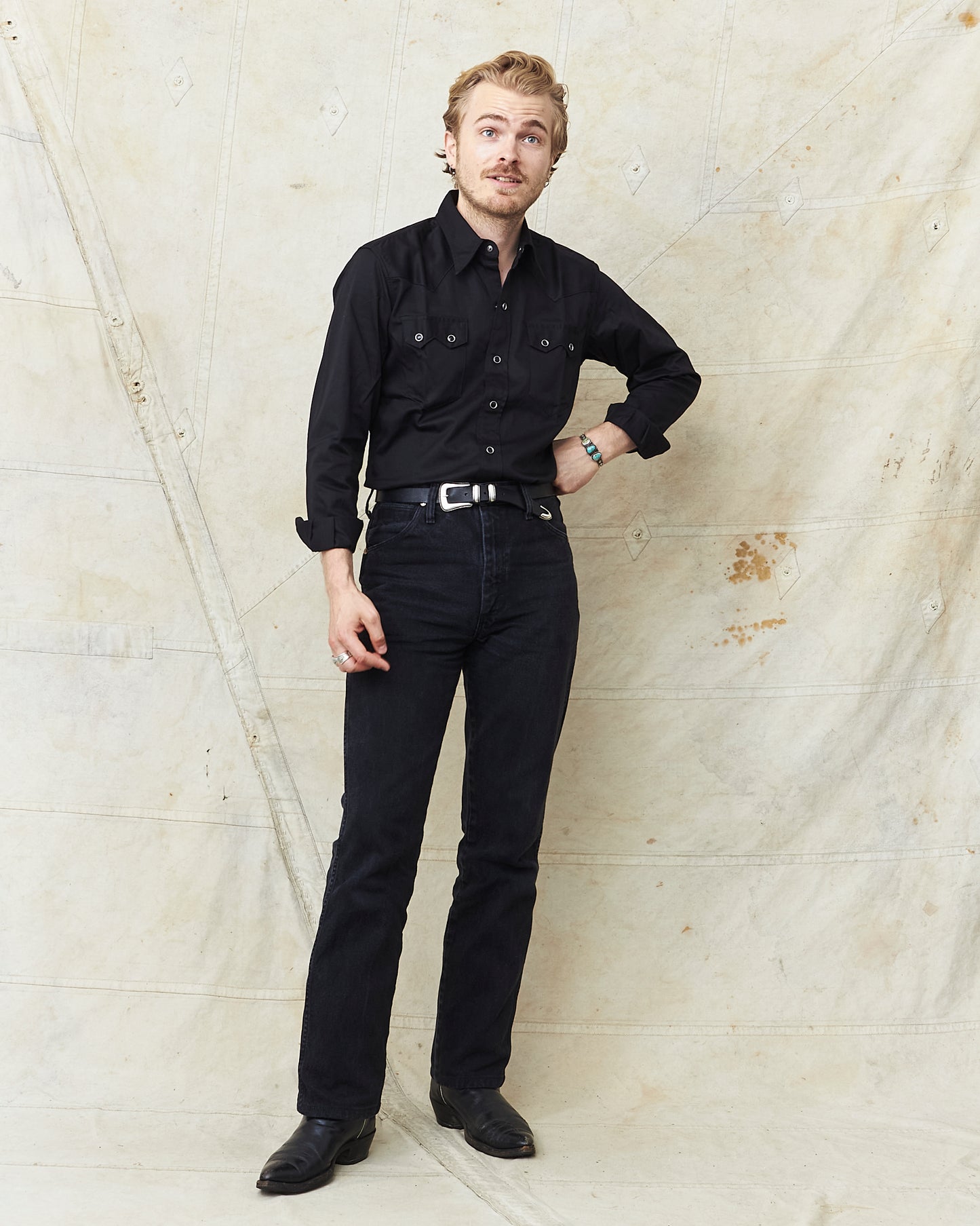 Bryceland's The Cowboy Label Sawtooth Westerner Shirt Black