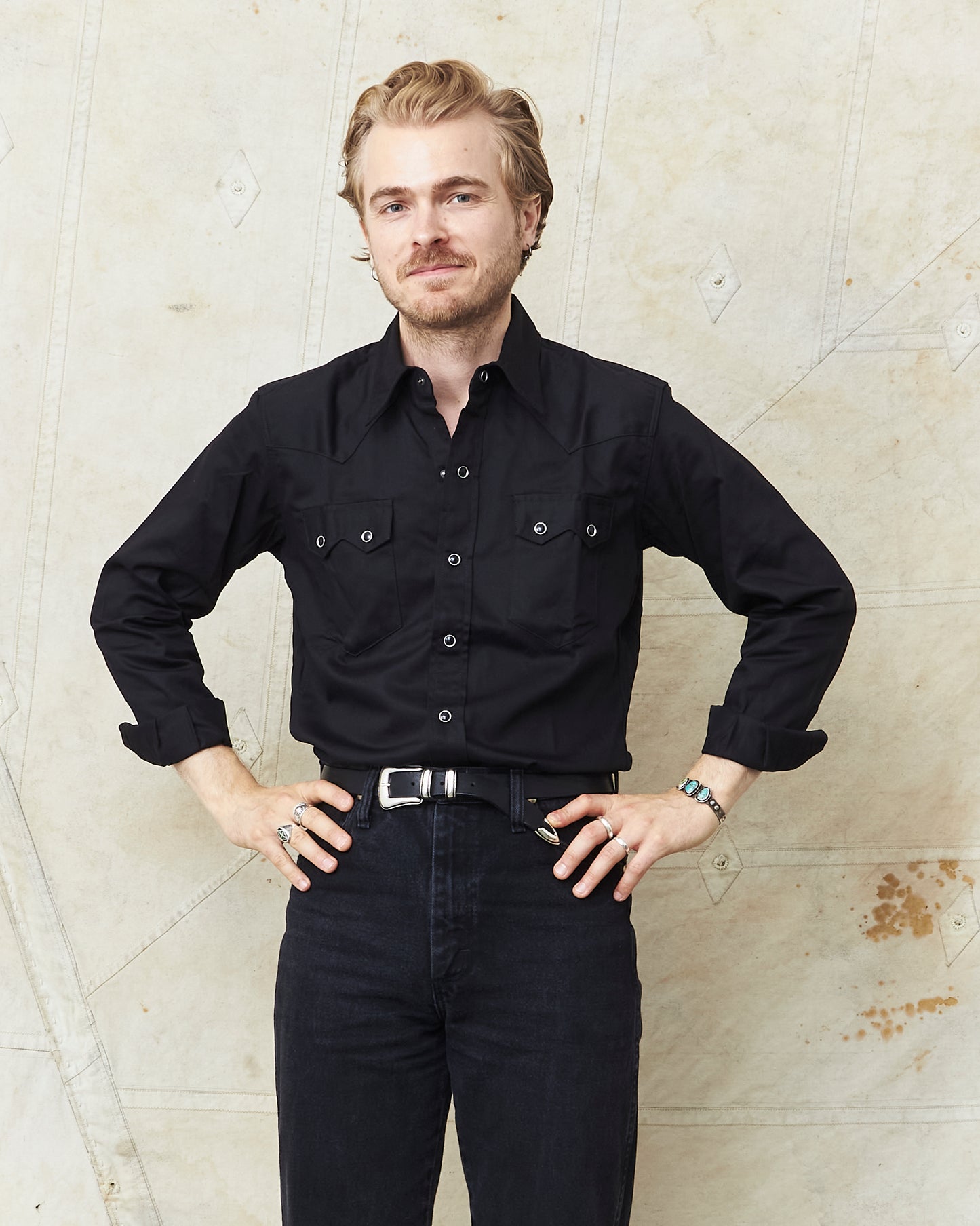 Bryceland's The Cowboy Label Sawtooth Westerner Shirt Black