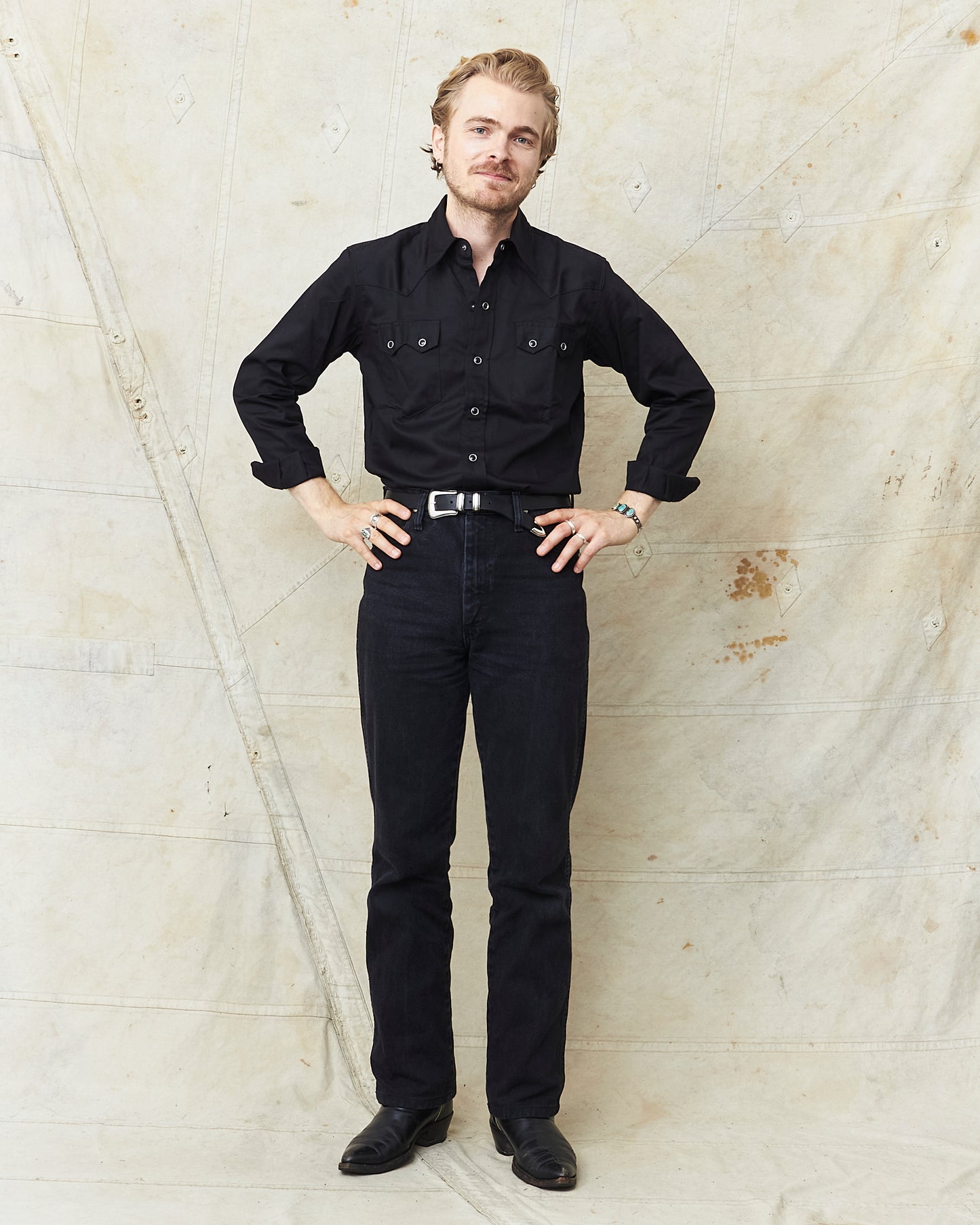 Bryceland's The Cowboy Label Sawtooth Westerner Shirt Black