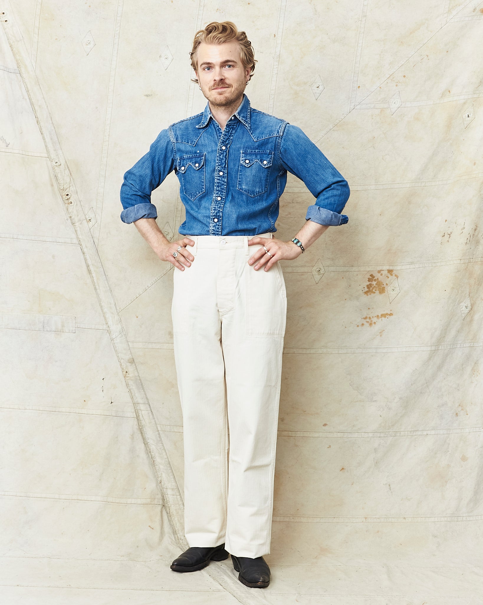 Bryceland's The Bryce-Alls Label USN Deck Pants Ecru – Second Sunrise