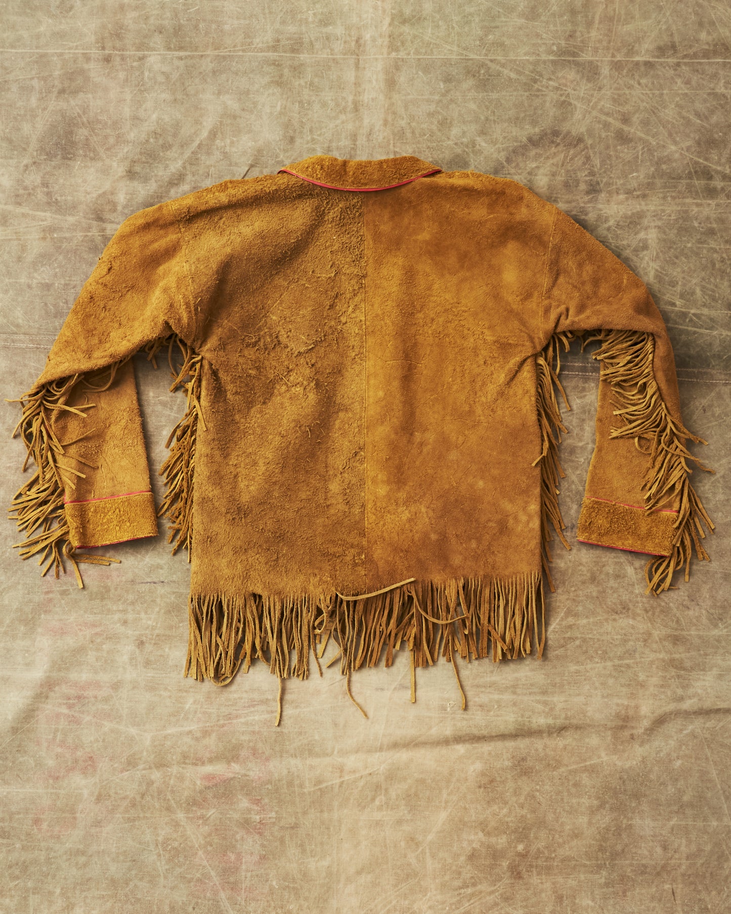 Second Hand Levi's Vintage Clothing Leather 1900 Replica Fringe Pullover Shirt Size S