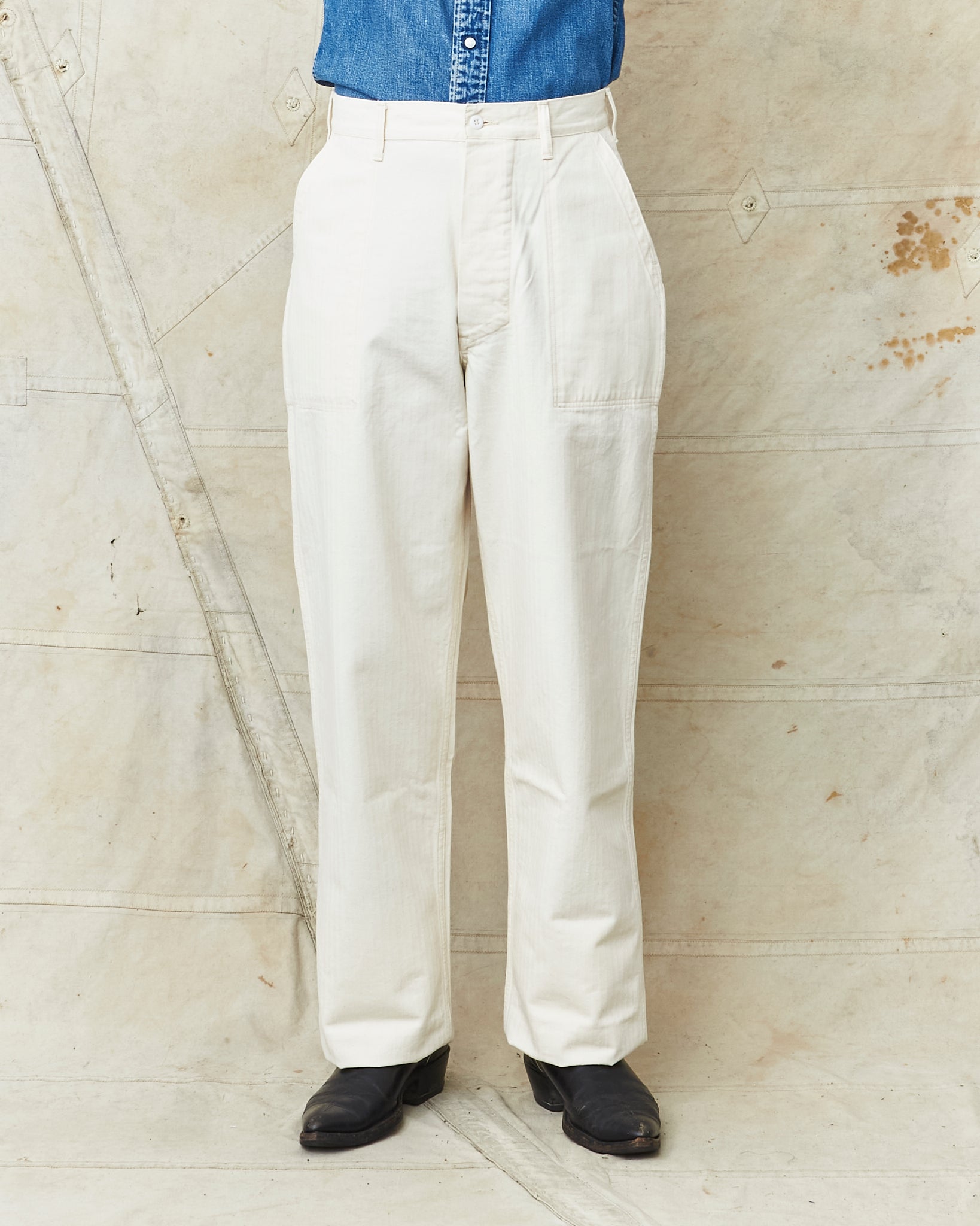Bryceland's The Bryce-Alls Label USN Deck Pants Ecru – Second Sunrise