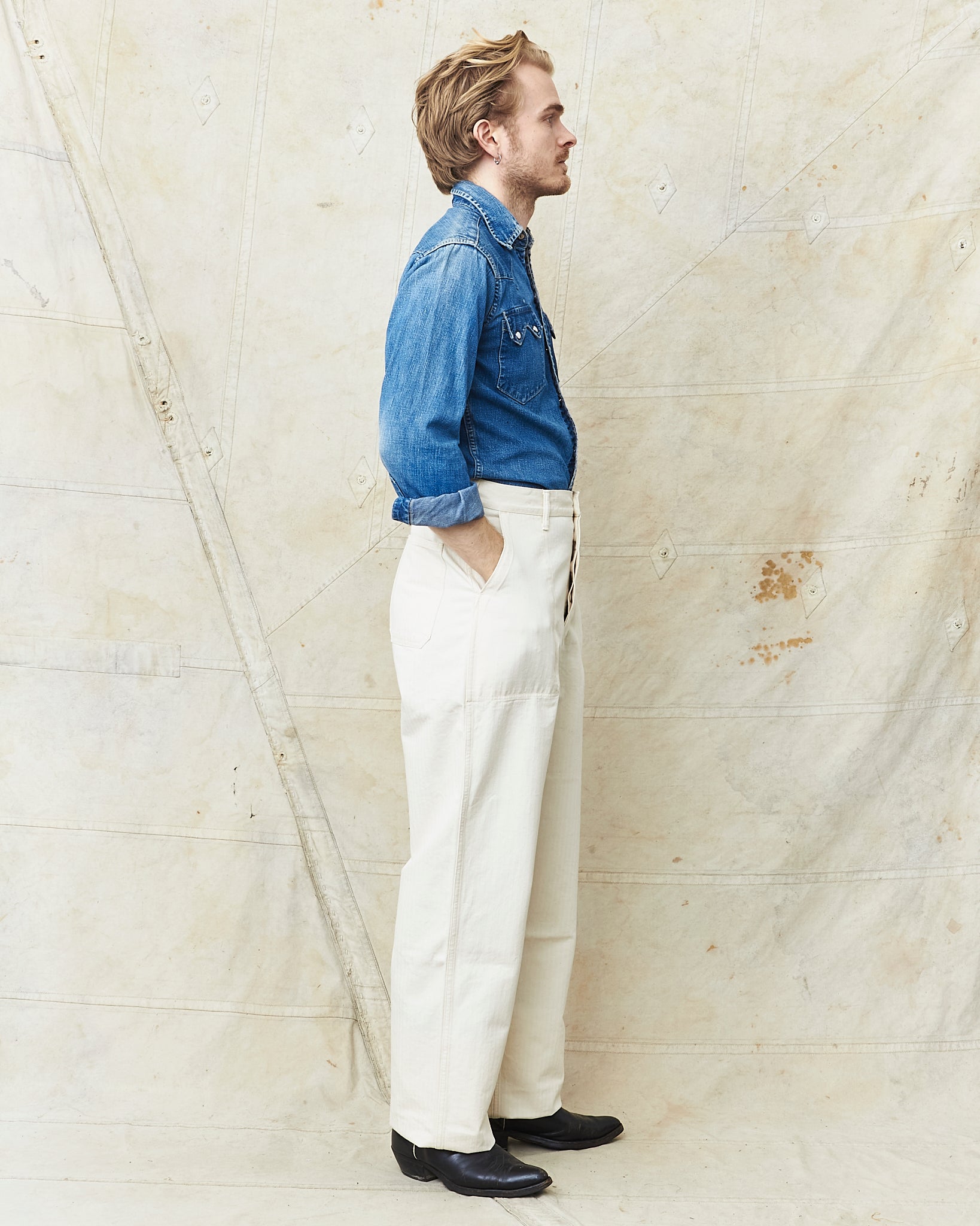 Bryceland's The Bryce-Alls Label USN Deck Pants Ecru – Second Sunrise