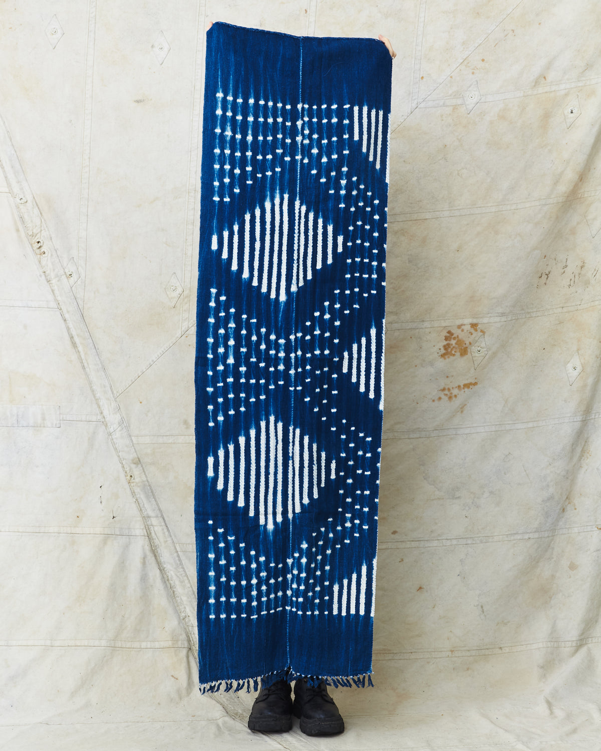 African Indigo Textile Resist Dye Scarf no. 6