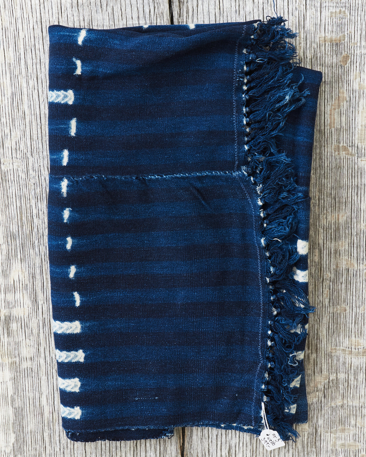 African Indigo Textile Resist Dye Scarf no. 3