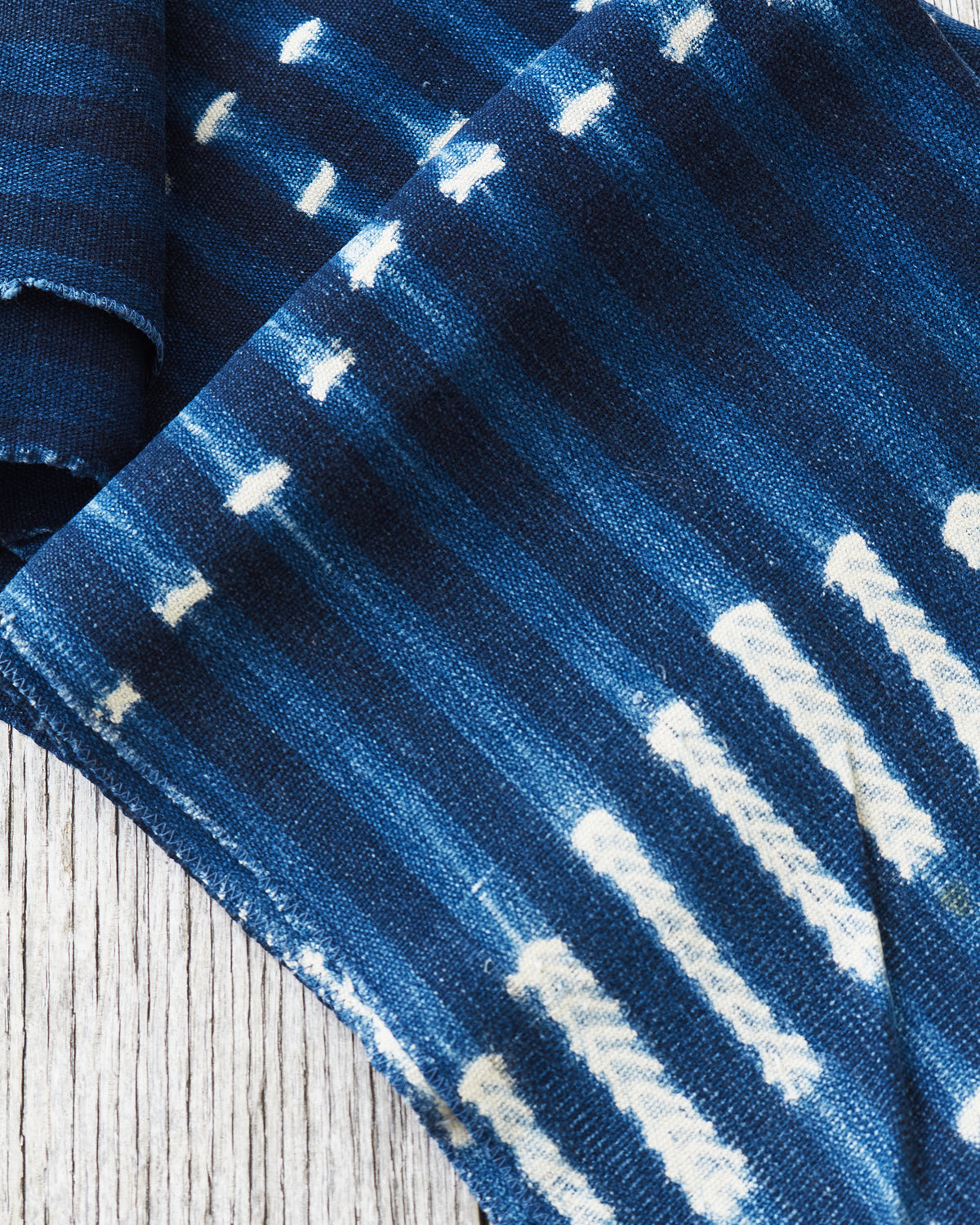 African Indigo Textile Resist Dye Scarf no. 4