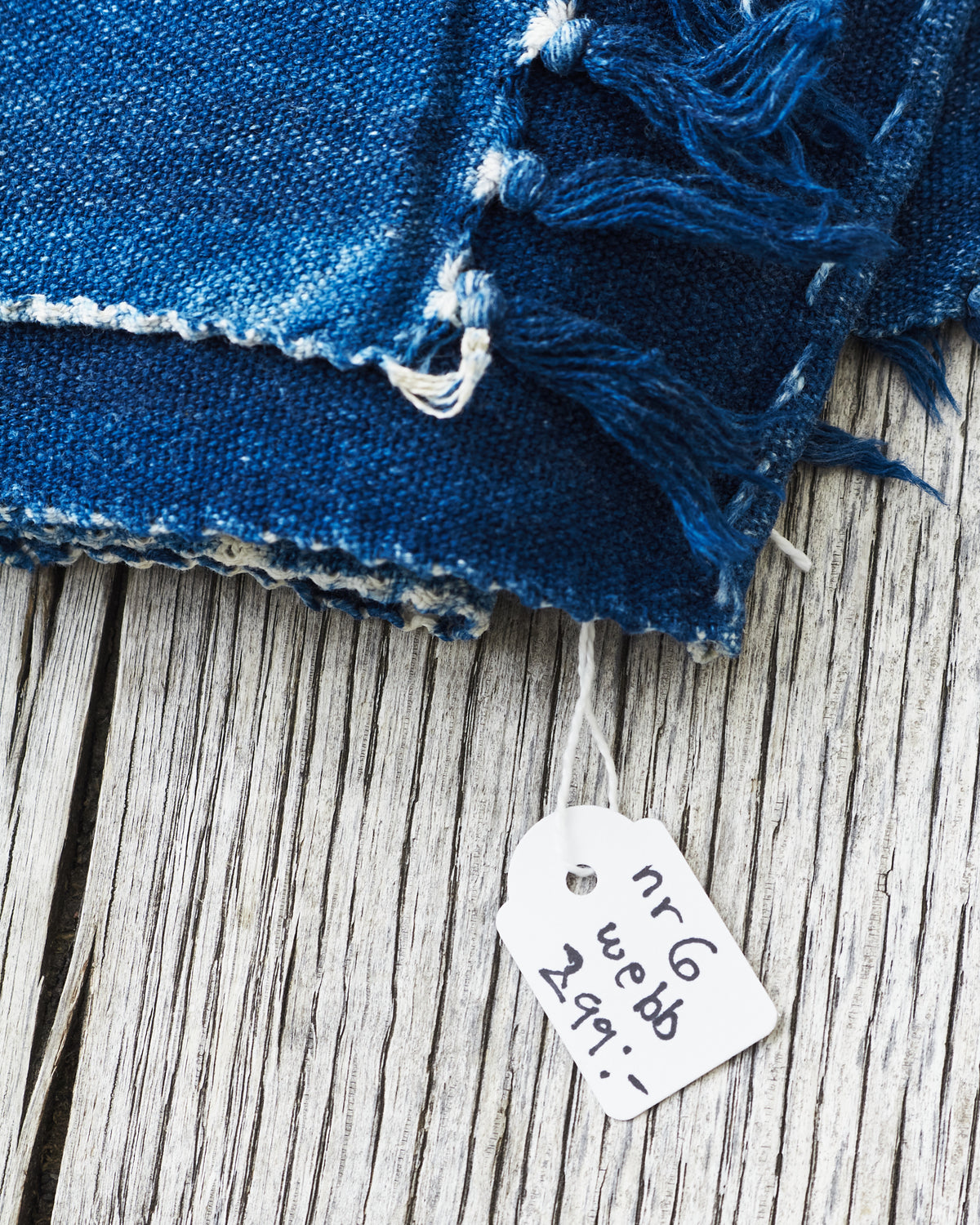 African Indigo Textile Resist Dye Scarf no. 6