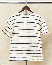 Warehouse & Co. Lot 4087 Short Sleeved Stripe T-shirt Off White / Black Size 38