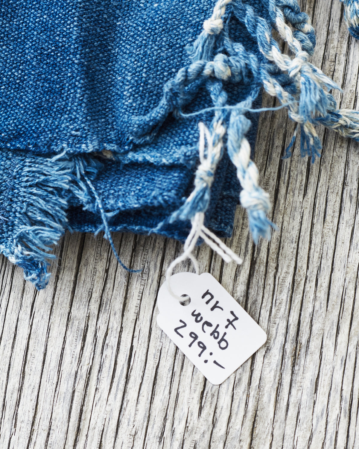 African Indigo Textile Resist Dye Scarf no. 7