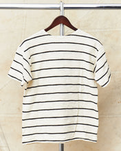 Warehouse & Co. Lot 4087 Short Sleeved Stripe T-shirt Off White / Black Size 38