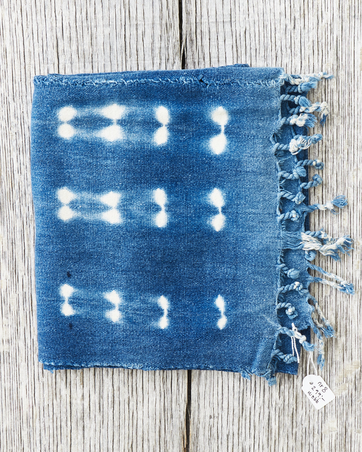African Indigo Textile Resist Dye Scarf no. 8