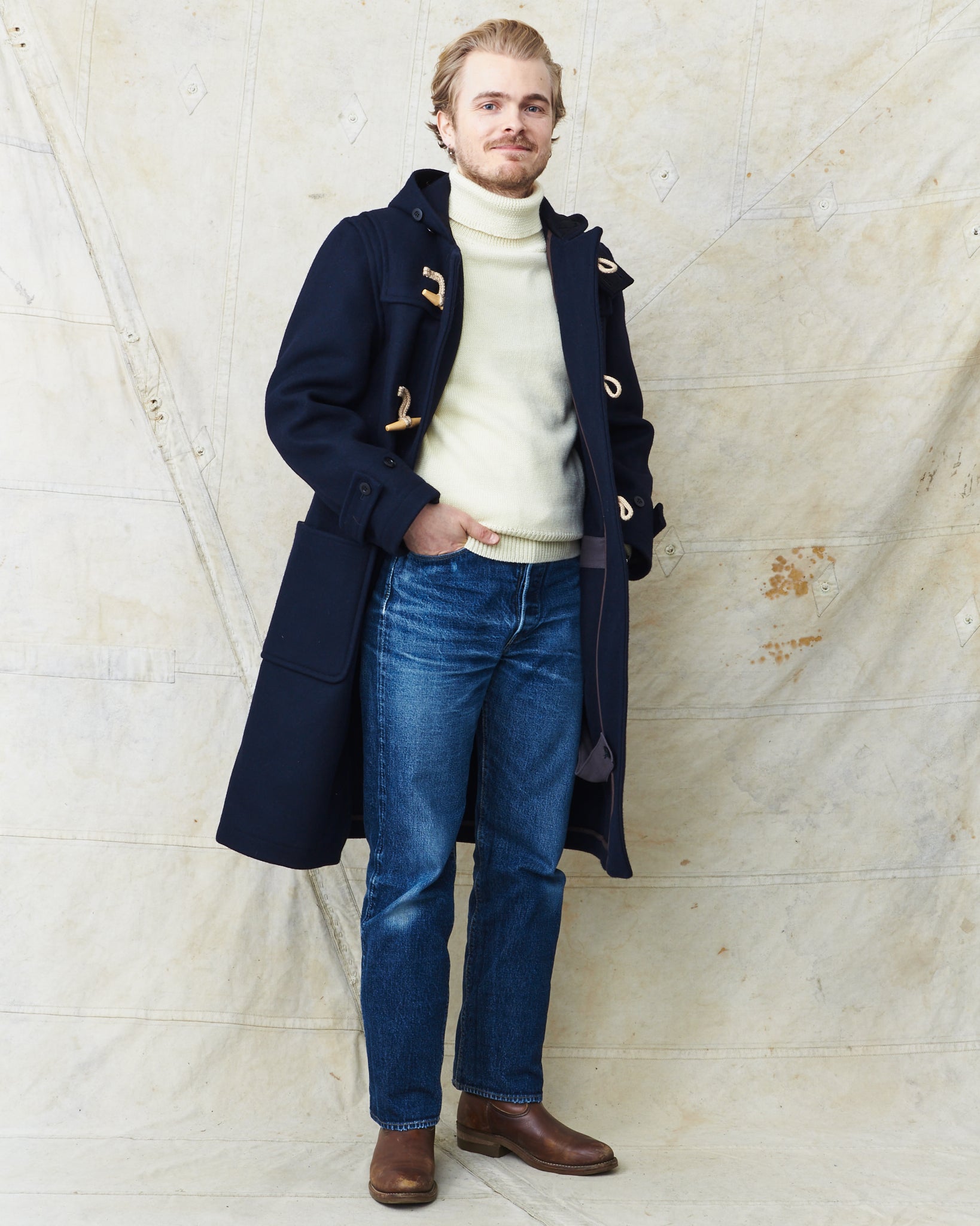 Buzz Rickson's Wool Duffle Coat Navy BR15164 – Second Sunrise