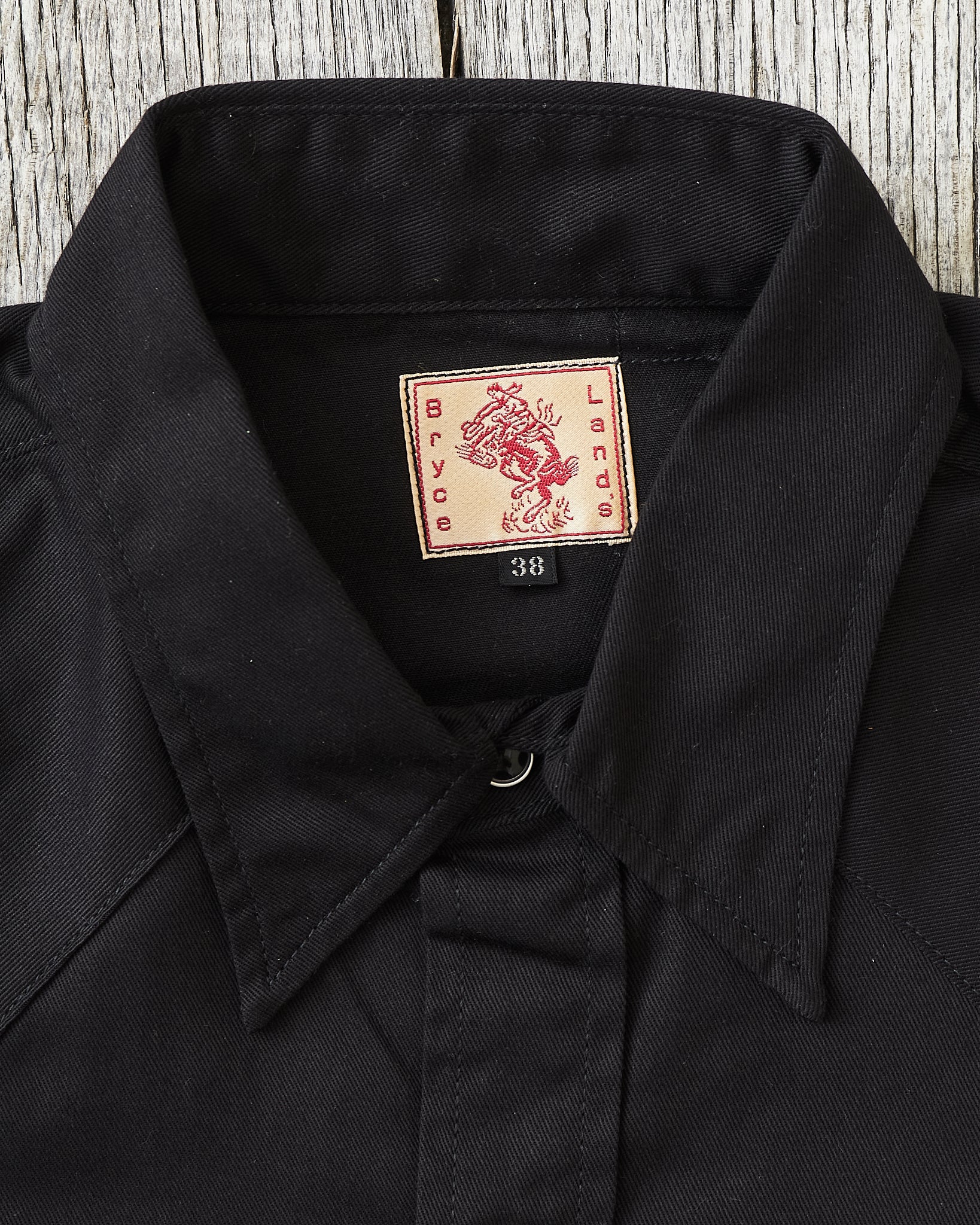 Bryceland's The Cowboy Label Sawtooth Westerner Shirt Black