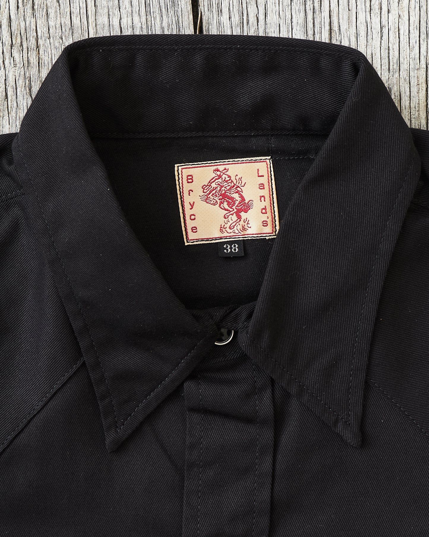 Bryceland's The Cowboy Label Sawtooth Westerner Shirt Black