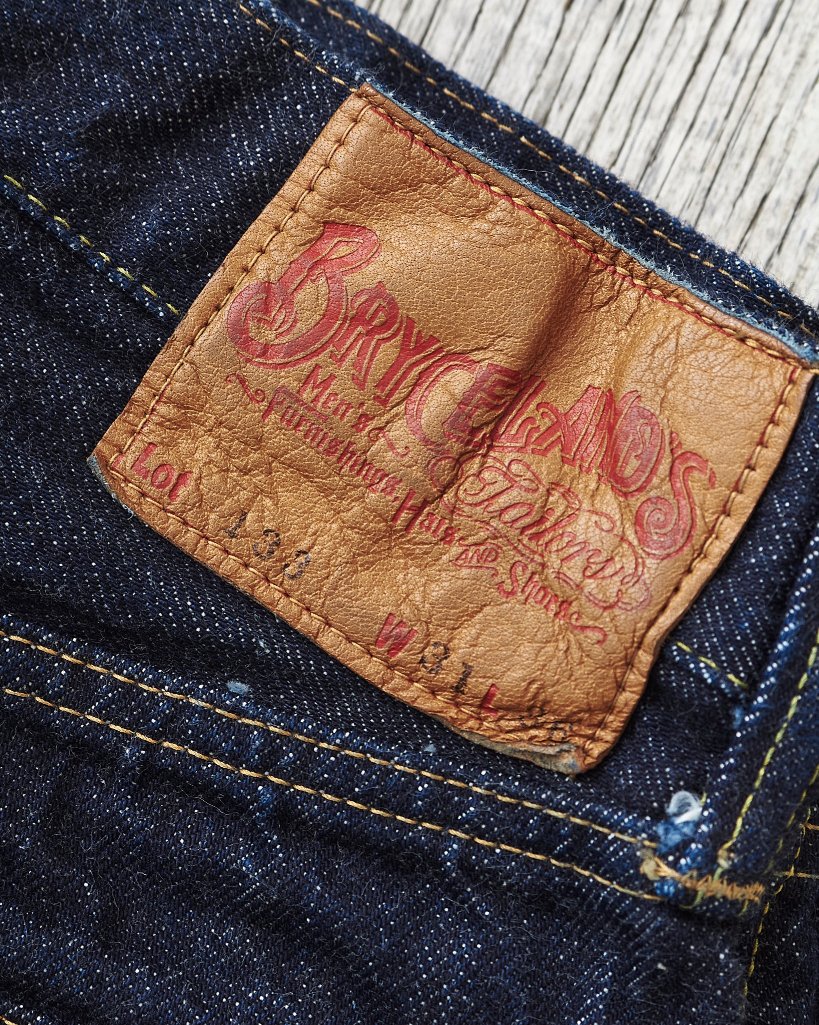 Bryceland's The Cowboy Label Denim 133 One Wash – Second Sunrise