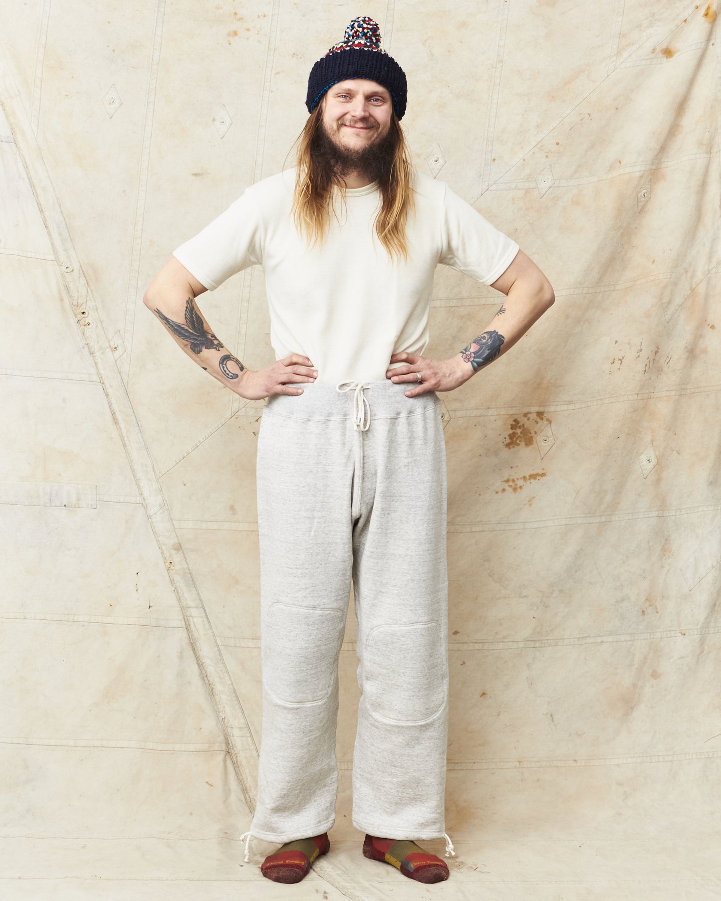 Warehouse & Co John Gluckow JG-CS16 Naval Training Sweatpants Oatmeal