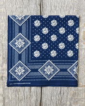 Warehouse & Co Lot 5244 Selvedge Indigo Bandana Geometric Pattern