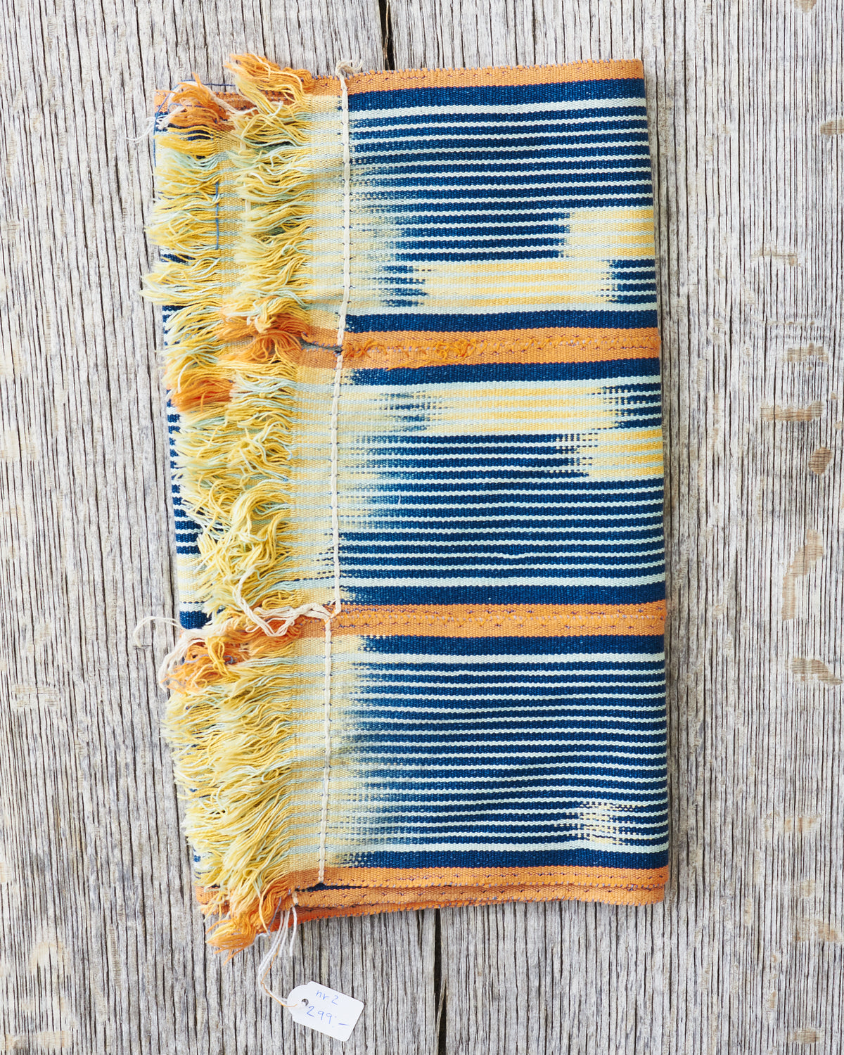 African Indigo Baulé Ikat Textile Scarf No. 2