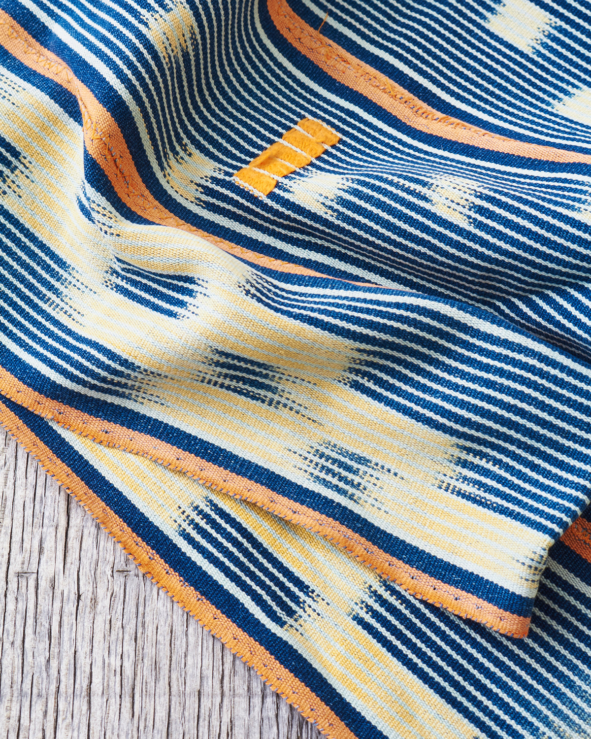 African Indigo Baulé Ikat Textile Scarf No. 2