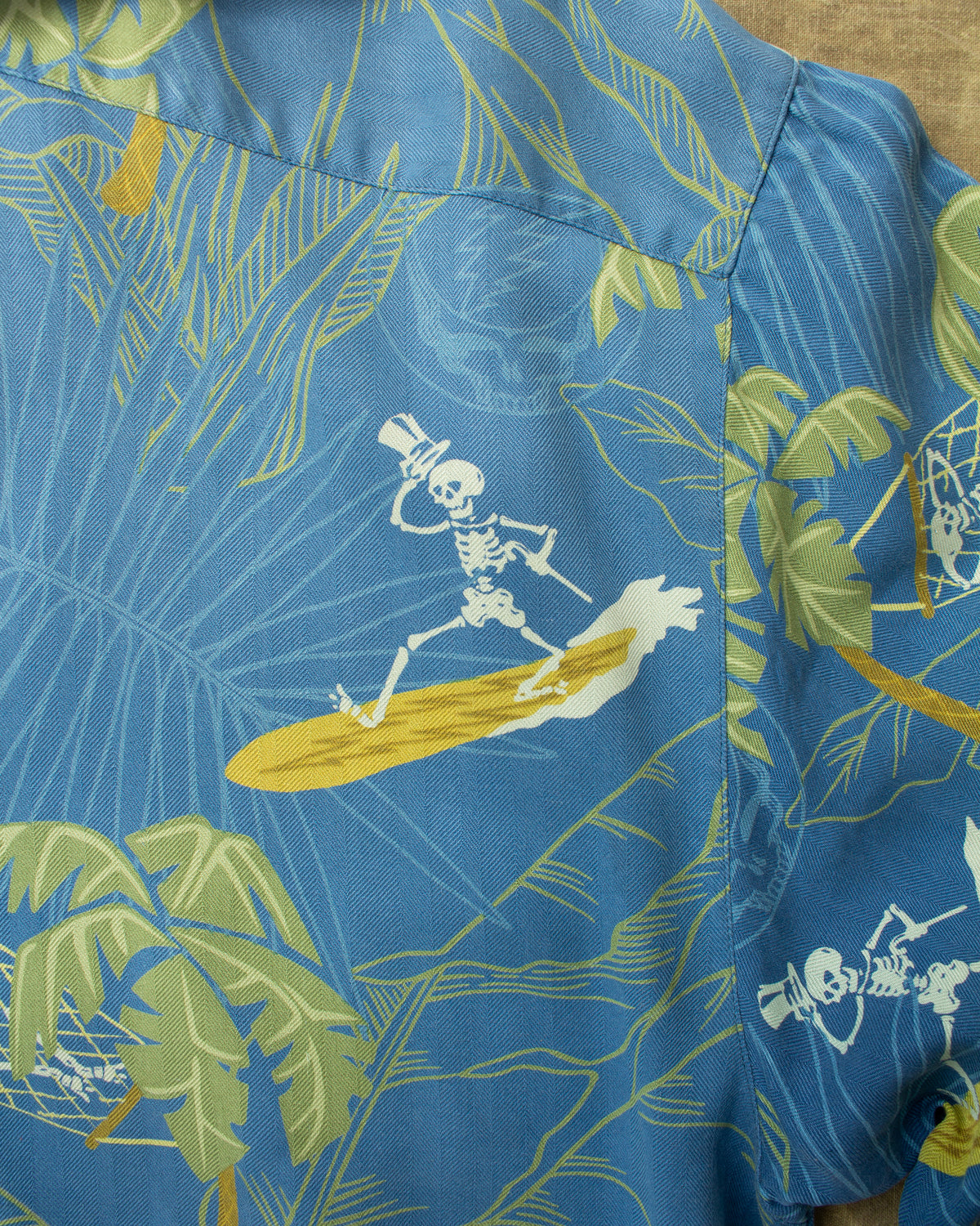 Vintage 90's Greatful Dead by David Carey Short Sleeved Silk Hawaiian Shirt