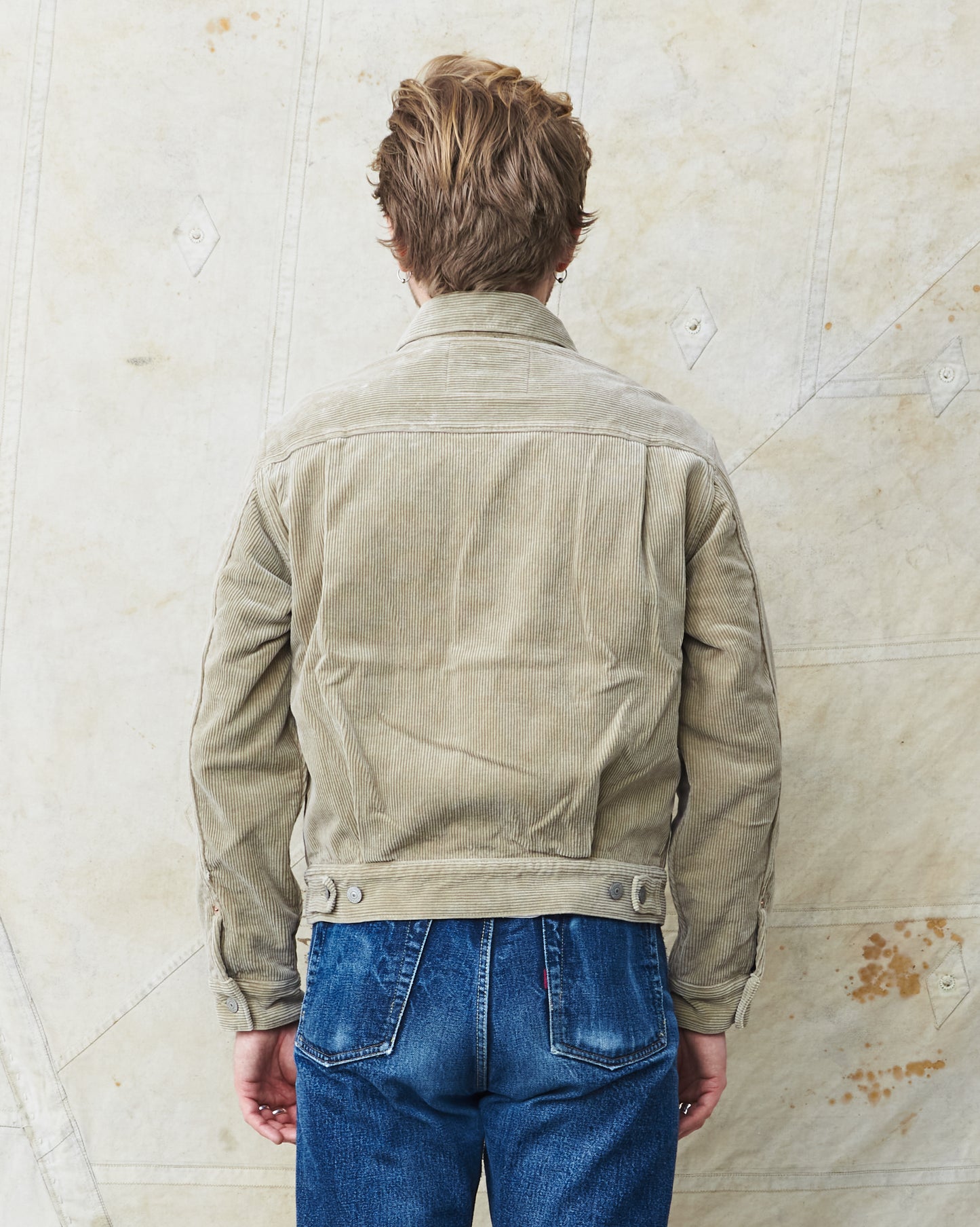 Sugar Cane & Co 9W Corduroy Heavy Flannel Lined Jacket Beige
