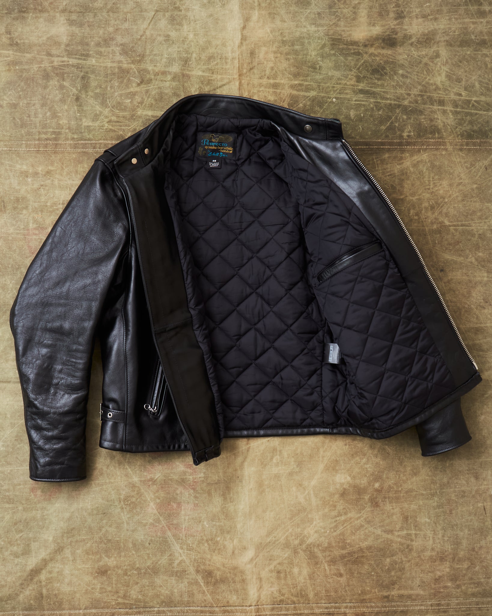 Second Hand Schott Perfecto 641HH Classic Racer Black Horsehide